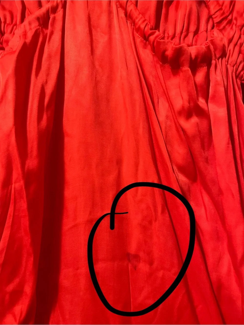 Farm Rio red maxi cut-out dress